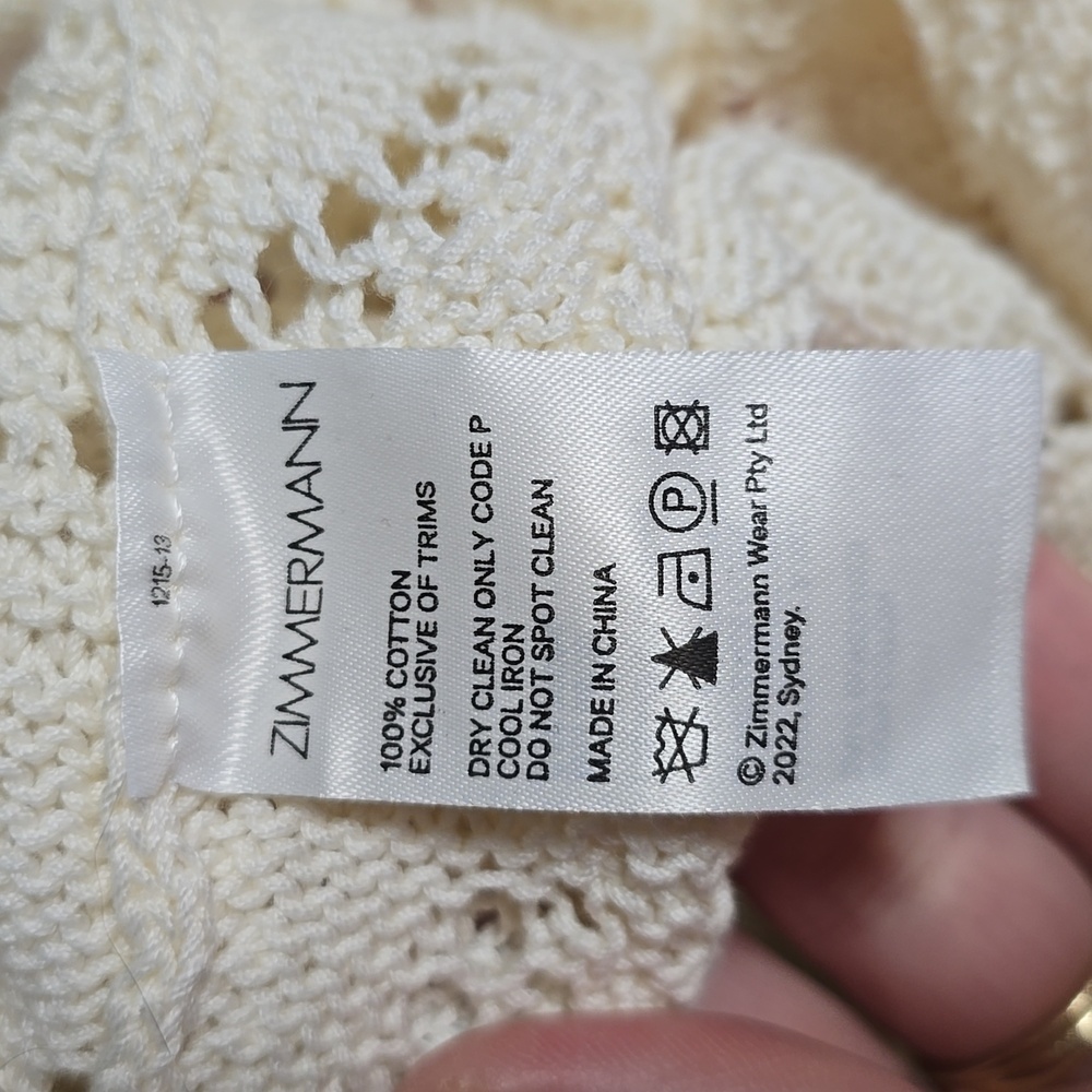 Zimmermann Anneke Patchwork Knit Midi Dress Size US 12 NWT - Picture 10 of 10